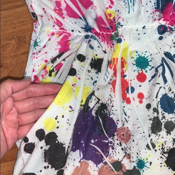 Forever 21 Paint Splatter Tank with Front Pockets - Picture 3 of 4